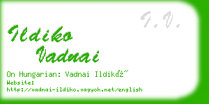 ildiko vadnai business card